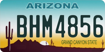 AZ license plate BHM4856
