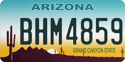 AZ license plate BHM4859