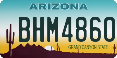 AZ license plate BHM4860