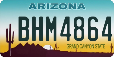 AZ license plate BHM4864
