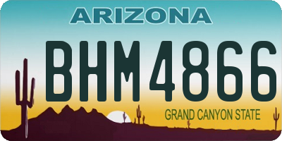 AZ license plate BHM4866