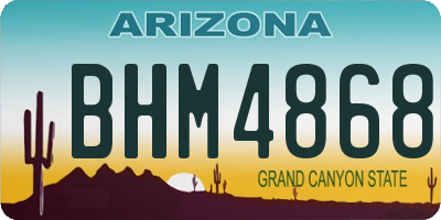 AZ license plate BHM4868