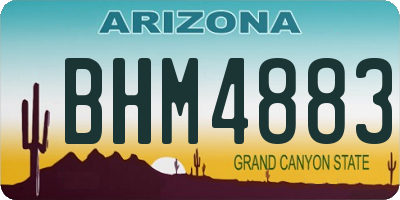 AZ license plate BHM4883