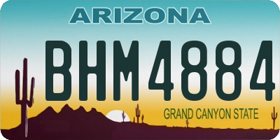 AZ license plate BHM4884