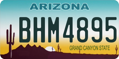 AZ license plate BHM4895