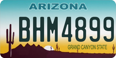 AZ license plate BHM4899