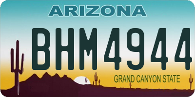 AZ license plate BHM4944