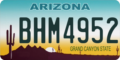 AZ license plate BHM4952