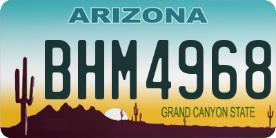 AZ license plate BHM4968