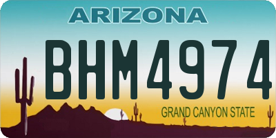 AZ license plate BHM4974