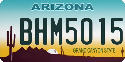 AZ license plate BHM5015
