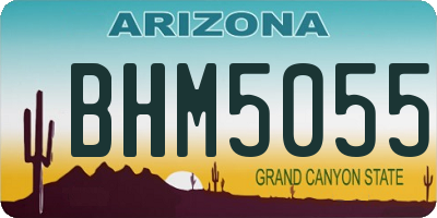 AZ license plate BHM5055