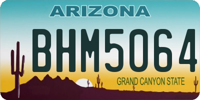 AZ license plate BHM5064