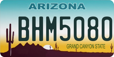 AZ license plate BHM5080