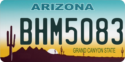 AZ license plate BHM5083