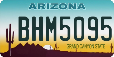 AZ license plate BHM5095