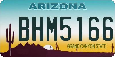 AZ license plate BHM5166