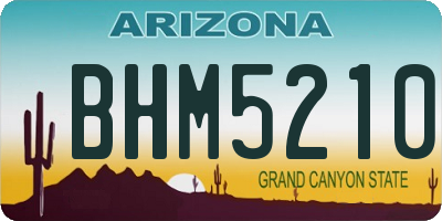 AZ license plate BHM5210