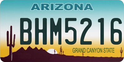 AZ license plate BHM5216