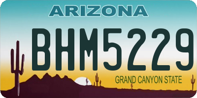 AZ license plate BHM5229