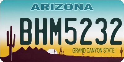 AZ license plate BHM5232
