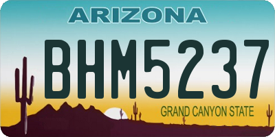 AZ license plate BHM5237