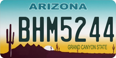AZ license plate BHM5244