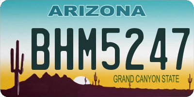 AZ license plate BHM5247