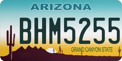 AZ license plate BHM5255