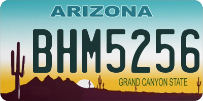 AZ license plate BHM5256