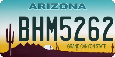 AZ license plate BHM5262