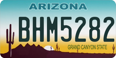 AZ license plate BHM5282