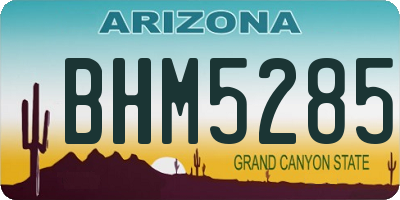 AZ license plate BHM5285