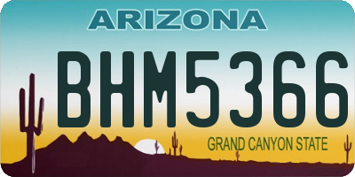 AZ license plate BHM5366