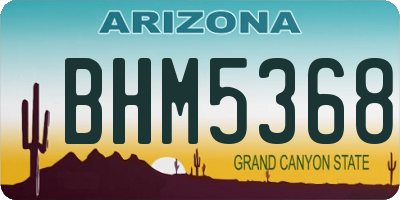 AZ license plate BHM5368