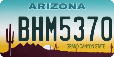 AZ license plate BHM5370