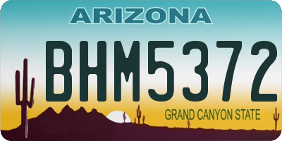 AZ license plate BHM5372