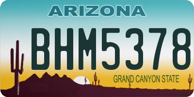 AZ license plate BHM5378