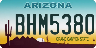 AZ license plate BHM5380