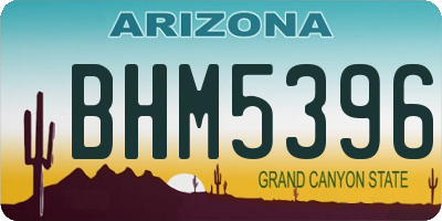 AZ license plate BHM5396
