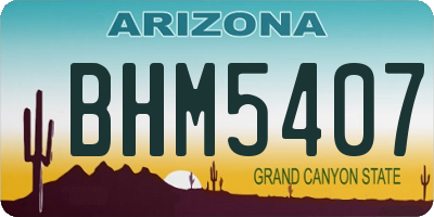 AZ license plate BHM5407