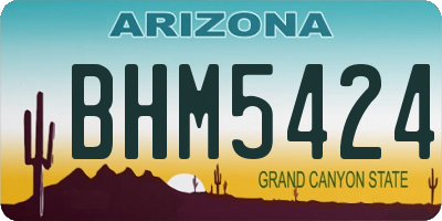 AZ license plate BHM5424