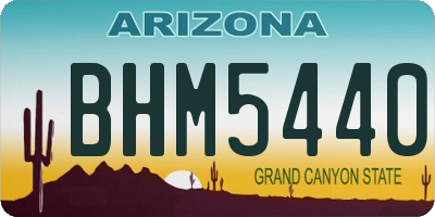 AZ license plate BHM5440