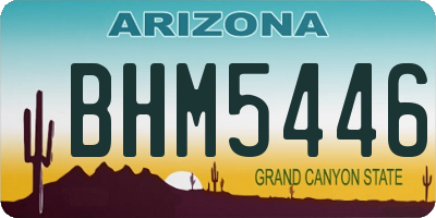 AZ license plate BHM5446