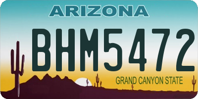 AZ license plate BHM5472