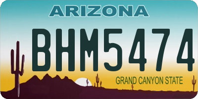 AZ license plate BHM5474
