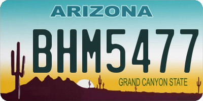 AZ license plate BHM5477