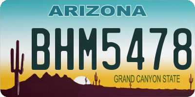 AZ license plate BHM5478