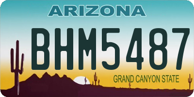 AZ license plate BHM5487