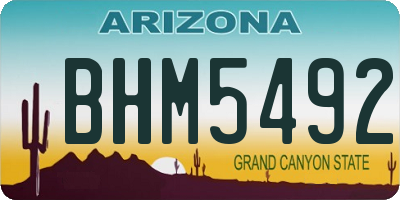 AZ license plate BHM5492